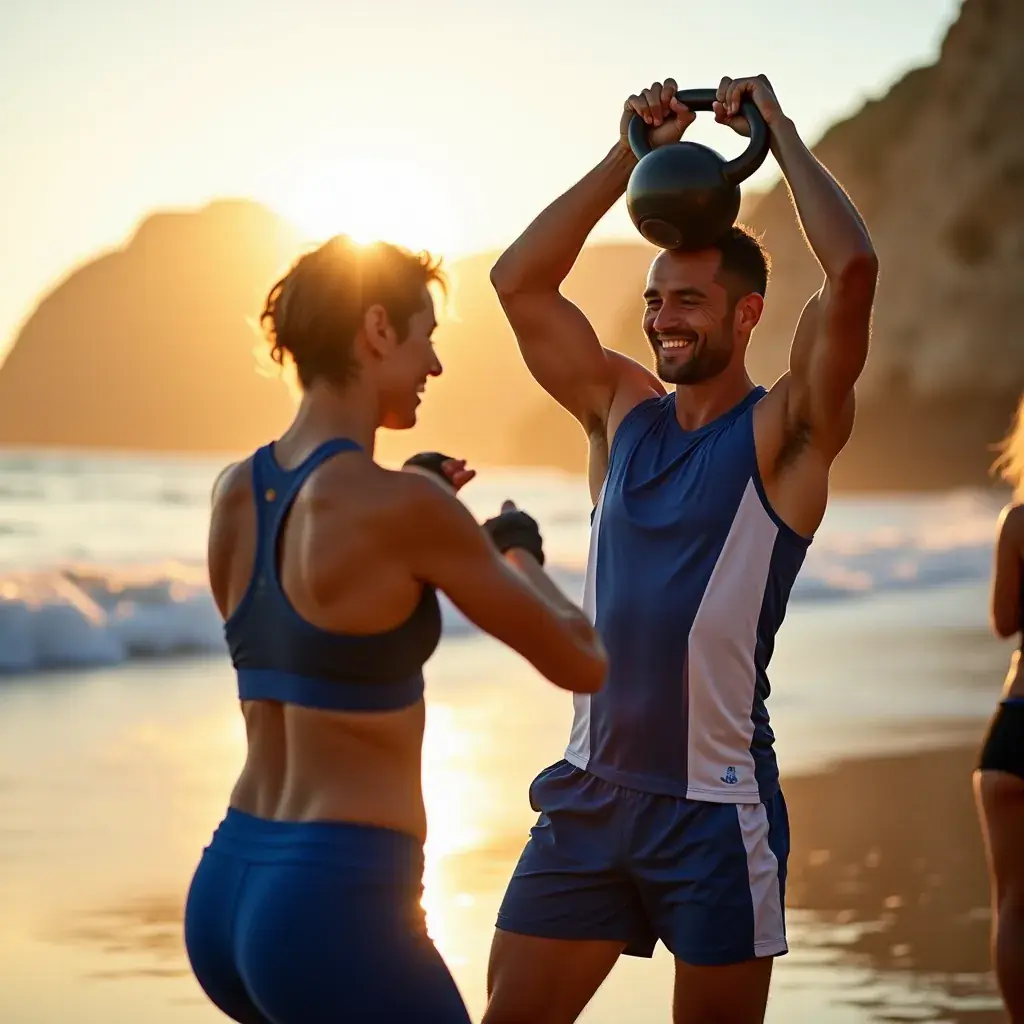 Grupo de personas entrenando en pareja para fomentar la motivación y el trabajo en equipo.